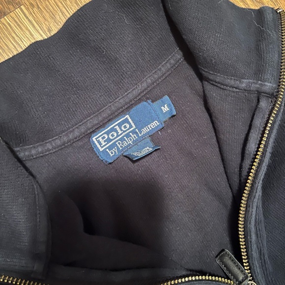 Polo Ralph Lauren Sweater Quarter Zip Medium Black - Picture 2 of 3